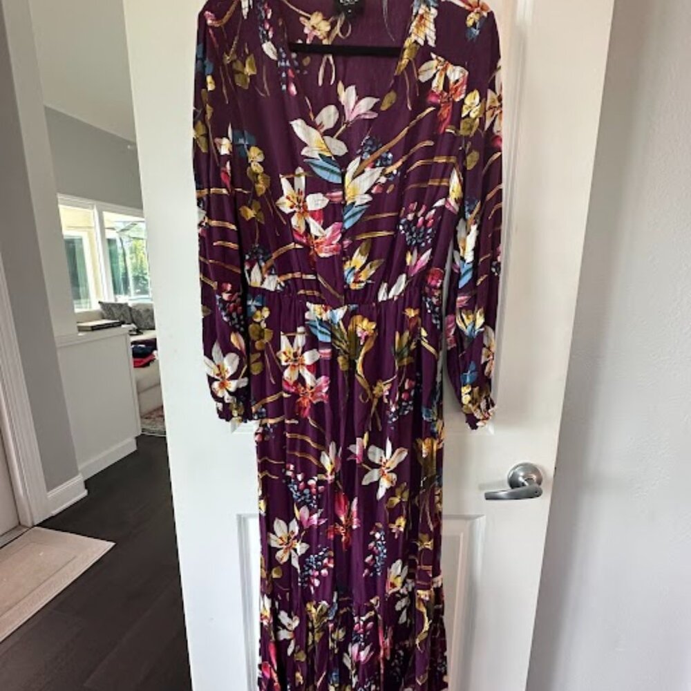 Long Sleeve Floral Maxi Dress